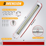 LED Interior Light Bar 8PCS 12 Inch Strip Lights | 120 LEDs with 1600LM Output On Off Switch and 12V to 85V Compatibility for RV Camper Enclosed Cargo Trailer Boat and Van