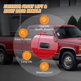 2PCS Exterior Car Door Handle Front Left Right with Lock Cylinder for 1988 89 90 91 92 93 94 Chevy,1992-1994 GMC Yukon C1500 C2500 C3500 K1500 K2500 K3500 Replaces#15742229,15742230,GM1310172