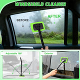 Automotive Tools 15PCS Car Detailing Kit Auto Cleaning Tools Wash Set with Storage Carry Bag Beginners Easy to Use for Interior Exterior Car Care Clean Windshield Dashboard Seat Air Vents Wheels Tires, Green