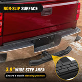 36 Inch Hitch Step Fits 2 Inch Receivers 3 Inch Round Tubing Stainless Steel with Rubber Non-Slip Pad Rear Bumper Guard with 5/8 Inch Hitch Pin Clip & U-Bolts Stabilize for Pickup Truck Car SUV