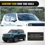 Roof Rack Cross Bars Fit for Jeep Renegade 2015 16 17 18 19 20 2021 with Factory Side Rails,Adjustable Aluminum Less Wind Noise Car Crossbars for Cargo Carrier Luggage Box Kayak Tent Snowboard