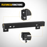 Universal Flip-Up Plate Frame for 10 Inch Hawse Fairlead Mount Front License Bracket Holder Relocation Bumper Winch Mount Roller Fit for Most Pickup Trucks Off-Road Cars SUVs