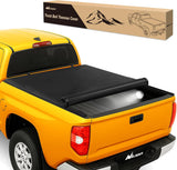 Soft Roll-Up Tonneau Cover Compatible with Toyota Tundra 2007 2008 2009 2010 2011 2012 2013 2014 2015 2016 2017 2018 2019 2020 2021– 5.5ft Truck Bed Cover