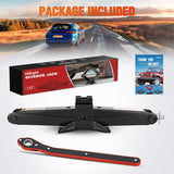 Scissor Jack for Car 1.5 Ton(3307 lbs), Heavy Duty Steel Scissor Lift Jack Car Kit with Ratchet Wrench for Sedan SUV MPV Tire Changing, 3.9 Inch-13.6 Inch Lifting Range Portable Small Jack Black