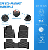 TPE Floor Mats for Hyundai Tucson 2016 2017 2018 2019 2020 2021 All Weather Custom Fit Heavy Duty Floor Liners
