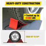 Wheel Chocks, Heavy Duty Wheel Stopper for Car, Truck, RV, Trailer, Caravan, Motorcycle, 8.7 Inch x 4.8 Inch x 4.2 Inch, 2-Pack(Red)