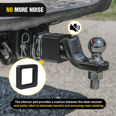 2Inch Hitch Receiver Silencer Pad 4 Pack Reduce Rattle and Noise Between Receivers and Tow Hitches Fits for 2Inch Trailer Hitch Receiver