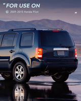 Taillight Assembly Compatible with 2009 2010 2011 2012 2013 2014 2015 Honda Pilot Red Clear Tail Lights Rear Lamp Replacement OE Style Driver and Passenger Side w/Bulbs