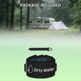 1 Pack RV Sewer Hose Storage Bag, Waterproof Black Bags with Drawstring Mesh Top RV Storage & Organization Bags Container for Sewer Fresh Water Hoses Electrical Cords Camper Tools Accessories