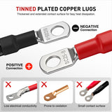 7PCS 4 AWG Golf Cart Battery Cable Kit Pure Copper for EZGO TXT | Heavy Duty Pure Copper AC/DC Wire Kits with Tinned Copper Lugs for 36V/48V EZGO TXT 1994-up