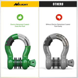 2 Pack 3/4 Inch D-Ring Shackle with 7/8 Inch Screw Pin 41,887lbs Break Strength, Heavy Duty Off Road Recovery Shackle with Isolators Washers for Use with Tow Strap, Winch, Off-Road Jeep Truck Vehicle