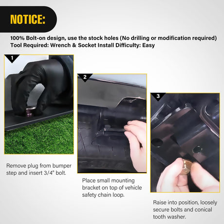 2 Inch Rear Trailer Hitch Receiver Class 3 Tow Towing Hitch & Cover Kit for Dodge Ram 1500 2019 2020 2021 2022 2023 2024 2025 with Hitch Cover