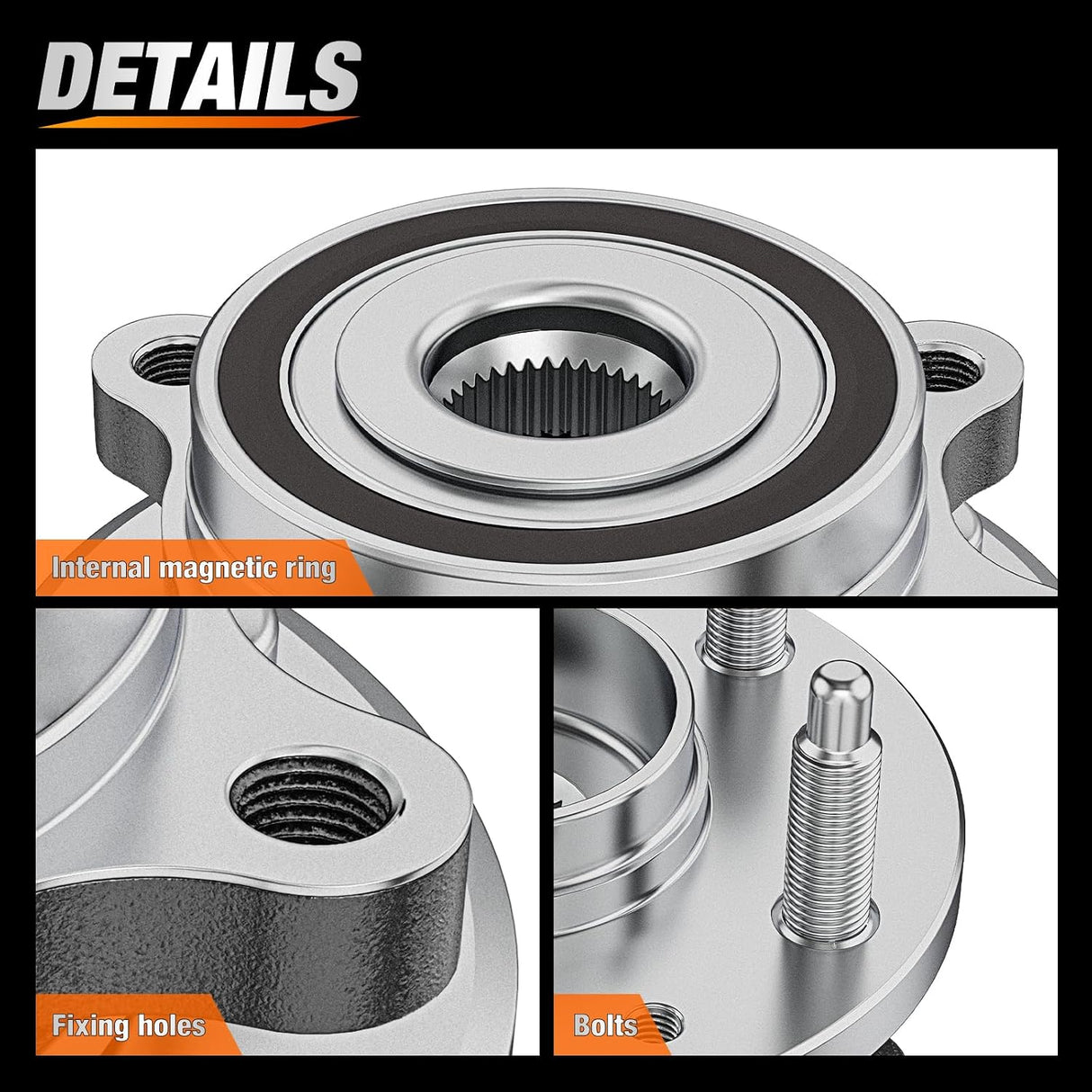 Front or Rear Wheel Bearing and Hub Assembly for Ford Taurus 2010–2019 (Not for SHO/Performance Package), Ford Flex 2009–2019, Lincoln MKT, Edge Rear 2011-2014, 513275-2Pack