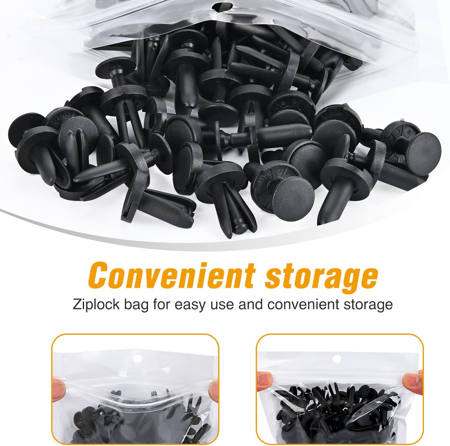 100 Pcs Head 18.5mm Hole 8mm Fender Liner Clips For Dodge Jeep Grand Cherokee Ram Nilight