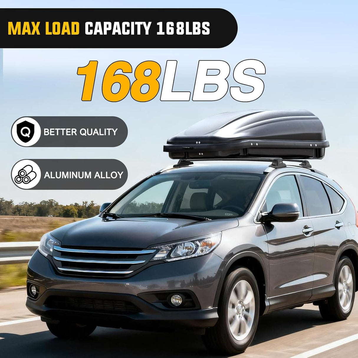 Roof Rack Cross Bars Fit for Honda CRV 2007 2008 2009 2010 2011 with Fixed Point, Adjustable Aluminum Car Crossbars with Rubber Pad for Cargo Carrier Luggage Bike Kayak Rooftop Tent Snowboard