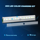 Motion Sensor Closet Lights 3PCS Cabinet Light DIY Stick-on Anywhere Portable 10LED Wireless Cabinet Night/Stairs Light Bar Safe Lights with Magnetic Strip-Cool White, 2 Years Warranty