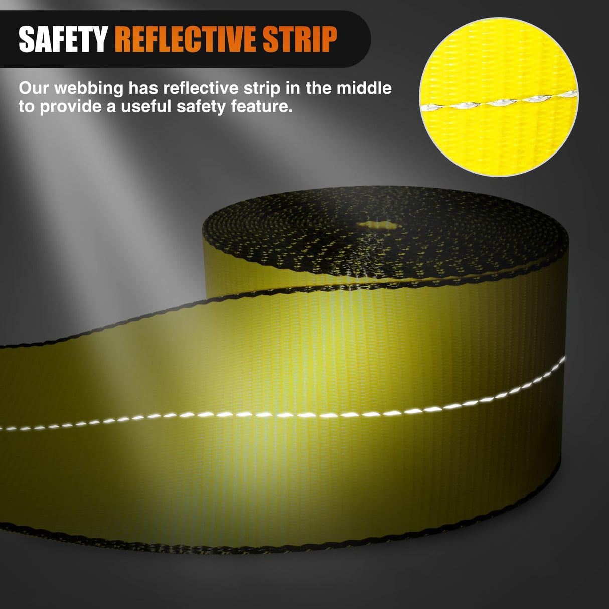 Truck Straps 4 Inch x 30' Heavy Duty Tie Down with Flat Hooks | 16800LBS Break Strength & 5400LBS WLL for Flatbed Trailer Cargo Control Recovery Tree Saver 2 Pack Yellow