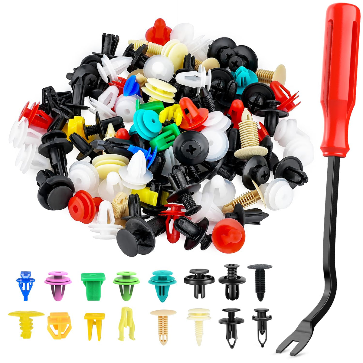 Cross Car Clips 501PCS Universal Car Clips Mixed Auto Bumper Fender Trim Door Shield ...