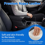 Center Console Cover for Subaru Crosstrek Impreza 2017-2023 Armrest | Premium Nappa Leather Armrest Cover for Car Waterproof Center Console Pad Protector Anti-Scratch Arm Rest Box Cover, Black