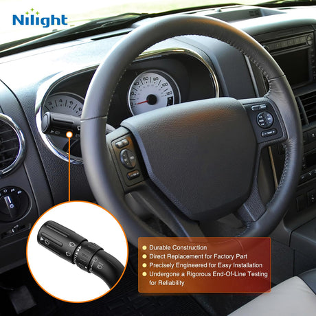 Turn Signal Switch Compatible with 2006 2007 2008 2009 2010 Ford Explorer 2006-2010 Mercury Mountaineer Windshield Wiper Multifunction Combination Lever Switches