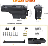 Truck Bed Tool Box Right Passenger Side Truck Tool Box Fit for Toyota Tundra 2007-2021 ABS Swing Case Truck Bed Storage Box with Lockable Lid Waterproof Wheel Well Toolbox Black