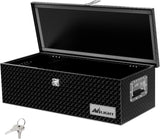 30 Inch Truck Tool Box Heavy Duty Aluminum Diamond Plate Truck Bed Toolboxes 30''X13''X9.6'' Waterproof Pick-Up Storage Tool Boxes for Bed of Truck RV Trailer with Side Handle Lock Keys, Black