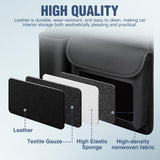 Car Seat Back Organizer 1PC Black PU Leather Universal | Multi Pockets Foldable Waterproof Scratch Resistant Hanging Storage Bag for Cars Vans SUVs MPVs Pickup Trucks
