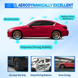 Spoiler Fit for Infiniti Q50 4 Door Sedan 2014 2015 2016 2017 2018 2019 2020 2021 2022 2023 2024 Spoilers for Cars Rear Spoiler Wing ABS Rear Trunk Lip Accessories No-Drill, Glossy Black