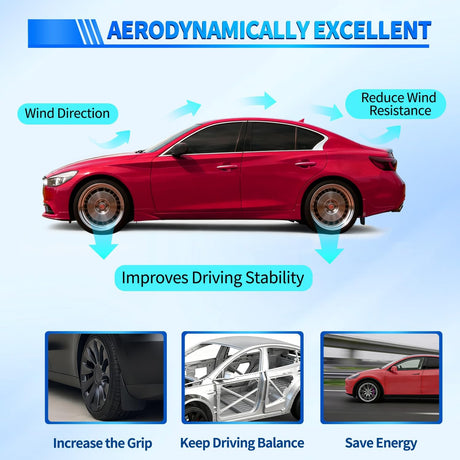 Spoiler Fit for Infiniti Q50 4 Door Sedan 2014 2015 2016 2017 2018 2019 2020 2021 2022 2023 2024 Spoilers for Cars Rear Spoiler Wing ABS Rear Trunk Lip Accessories No-Drill, Glossy Black