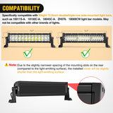 13.5 Inch Spot Flood Combo LED Light Bar Black Cover | Protective Durable Polycarbonate Lens, Waterproof Dustproof Scratch-Proof for Side-Mounted Bumper Off Road Driving Fog Lamp