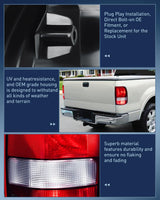 Taillight Assembly Compatible with 1993 1994 1995 1996 1997 Ford Ranger Dark Red Tail Light OE Style Rear Lamp Replacement Driver Side