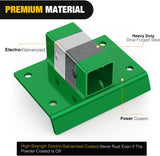 Bolt on Tractor Bucket 2 inch Towing Receiver Adapter 5/8 InchPin Hole Class 3 Trailer Hitch 12000 LBS Work Well for Tractor Buckets Green