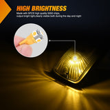 LED Cab Marker Lights 5 PCS 5 LED Smoke Lens Amber Clearance Roof Running Light Compatible with 1988-2002 GMC Chevrolet C1500 C2500 C3500 K1500 K2500 K3500 Suburban