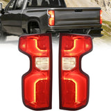 Taillight Assembly for 2019 2020 2021 2022 2023 Chevy Silverado1500 | 2020 2021 2022 2023 Silverado 2500HD 3500HD LED Tail Light Rear Lamp Replacement Driver and Passenger Side