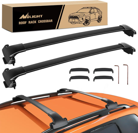 Roof Rack Cross Bars Fit for Subaru Crosstrek 2018-2023 & Impreza 2017 18 19 20 21 22 2023 Aluminum Rails Crossbars with Rubber Pad for Rooftop Cargo Carrier Kayak (Only Fit Raised Side Rails)