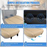 Car Seat Cushion Cover Beige Leather Front Seats Waterproof Anti-Slip with Storage Bag Wraps Bottom Fits Cars Sedan Van SUV Truck