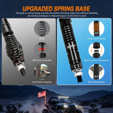 RGB LED Whip Light 1PC 4FT Spiral Antenna Whips | APP and Remote Control with DIY Chasing Patterns Brake Reverse Functions and Spring Base for ATV UTV RZR Can Am and Jeep