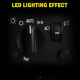 Headlight Dimmer Switch Compatible with 2004 2005 2006 2007 2008 2009 2000 2010 2011 2012 Chevy Colorado 2004-2012 GMC Canyon Warm White LED Light w/o Fog Light