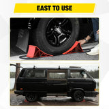 Wheel Chocks, Heavy Duty Wheel Stopper for Car, Truck, RV, Trailer, Caravan, Motorcycle, 8.7 Inch x 4.8 Inch x 4.2 Inch, 2-Pack(Red)