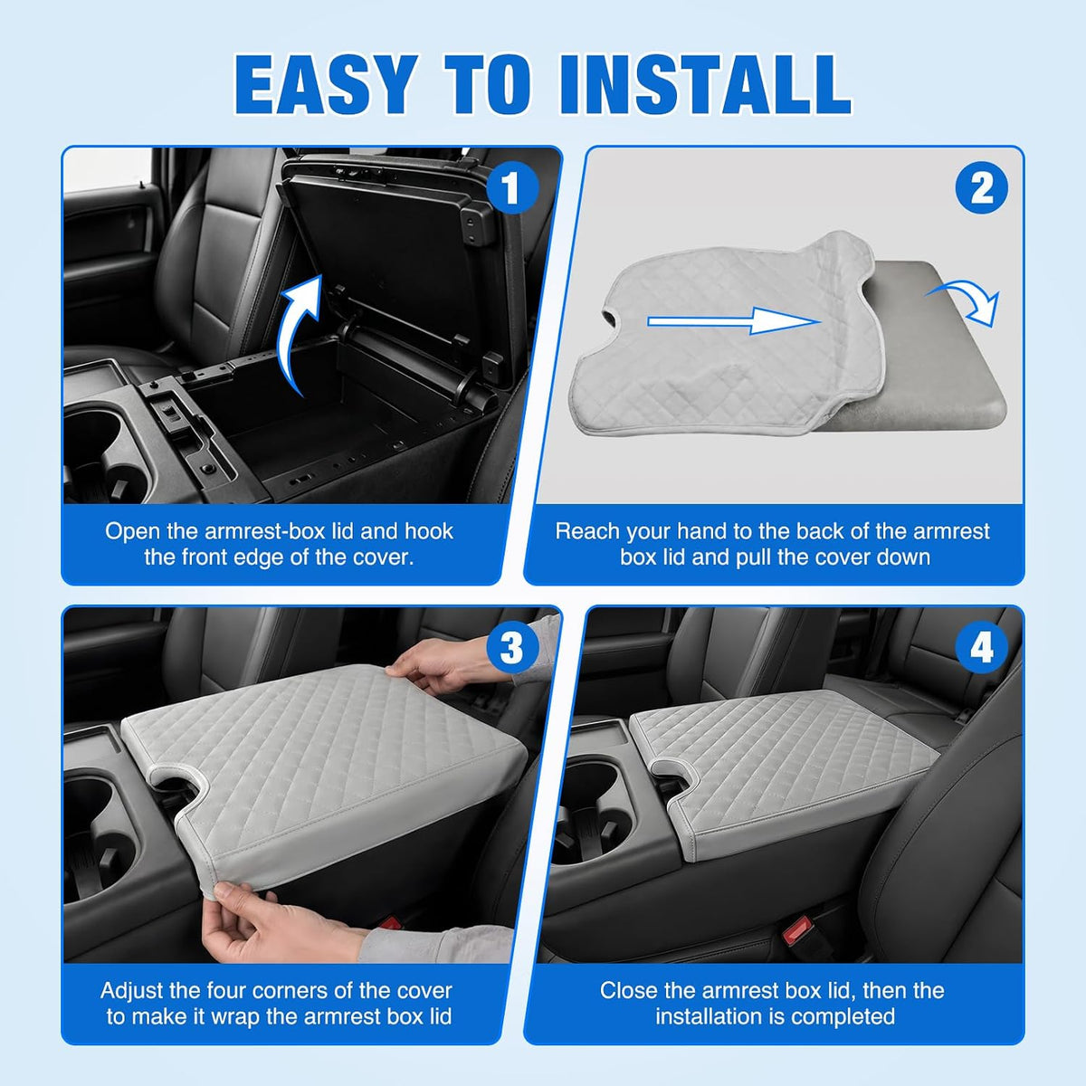 Center Console Cover for Ford F150 F250 F350 F450 F550 2015-2025