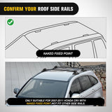 Roof Rack Cross Bars Fit for Honda CRV 2007 2008 2009 2010 2011 with Fixed Point, Adjustable Aluminum Car Crossbars with Rubber Pad for Cargo Carrier Luggage Bike Kayak Rooftop Tent Snowboard
