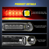 Third Brake Light for Jeep Cherokee 1999 2000 2001 2002 2003 2004 | for Jeep Cherokee 1999 2000 2001 2002 2003 2004, High Mount 3rd Stop LED Car Rear Cab Center Lamp Replacement, Smoked Lens