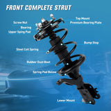 Front Struts Shocks Complete Assembly Kit Compatible with Honda Civic Acura EL 2001 2002 2003 2004 2005, Front Shock Absorber Strut Coil Spring Assembly Pair Replaces OE# 171433 171434, 2PCS