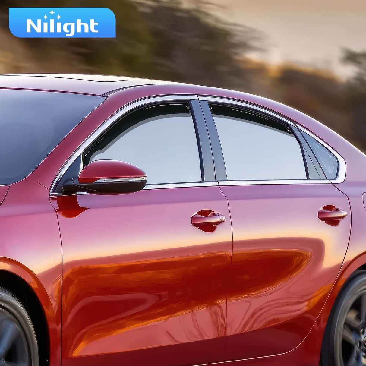in-Channel Rain Guards for Kia Forte 2019 2020 2021 2022 2023 2024 2025, Vent Window Visors, Original Window Deflectors-4PCS