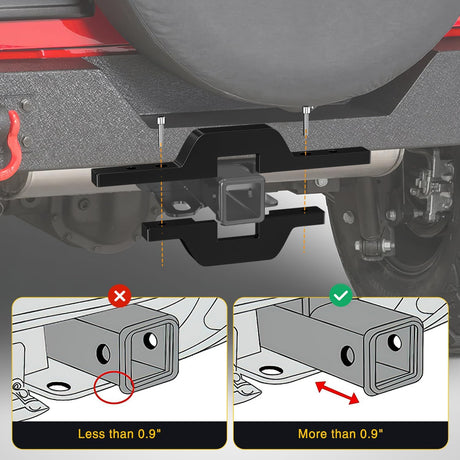 1-1/4 inch Towing Hitch Mount Bracket for Truck Trailer RV SUV Pick Up fit Dual LED Work Light Reverse Rear Back Up Off Road Lights(Towing Hitch Mount Bracket) Without Light