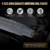 Ignition Coil Pack UF267 Fit for Toyota Sienna Camry Highlander Avalon Lexus RX300 ES300 RX400h 1999 2000 2001 2002 2003 2004 2005 2006 2007 2008 3.0L 3.3L V6 OE# C1175 Ignition Coils Set of 6