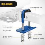Trailer Hitch Tightener for 2 Inch Trailer Hitches Hitch Mount Anti Rattle Heavy Duty Steel with Rubber Cover Blue U Bolt Glossy Coating Plate Electrophoresis Anti-Rust Triple Protective