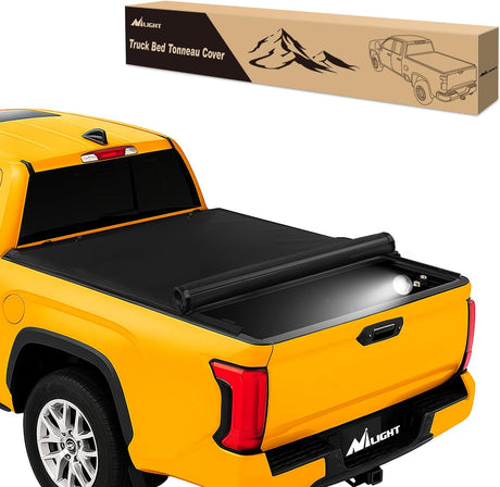 Soft Roll-Up Tonneau Cover for Toyota Tundra 2022 2023 2024 2025 2026 5.5ft Bed, Low Profile Weather-Resistant Truck Bed Cover, Cargo Protection
