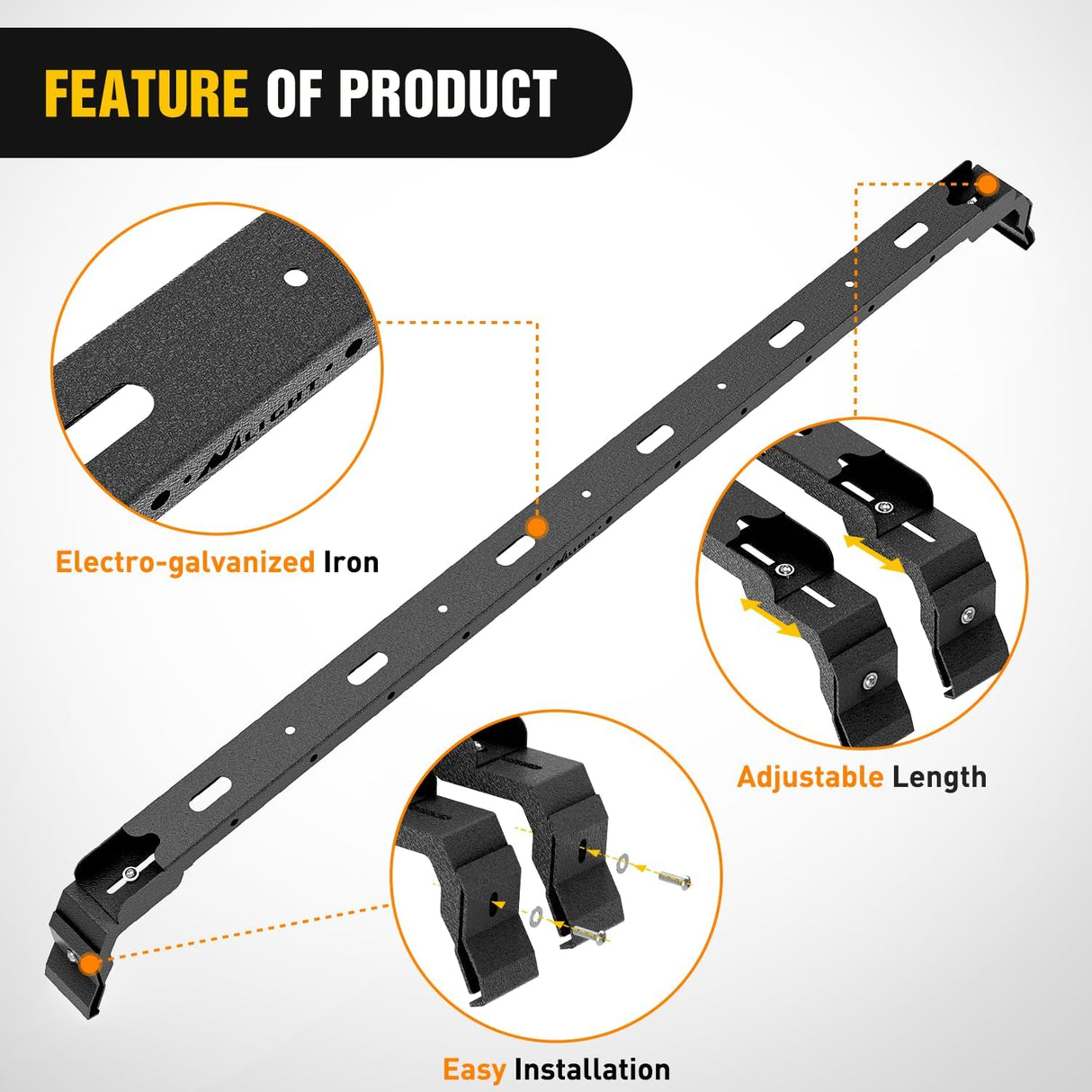 300LBS Roof Rack Cross Bars Compatible with Jeep Wrangler JK JKU 2007-2018 JL JLU 2018-2026 Gladiator JT 2020-2026 Hardtop Models, Adjustable Iron Crossbars for Cargo Carrier Luggage Box Tent