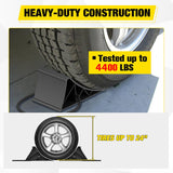 Wheel Chocks, Heavy Duty Wheel Stopper for Car, Truck, RV, Trailer, Caravan, Motorcycle, 8.7 Inch x 4.8 Inch x 4.2 Inch, 2-Pack(Black)